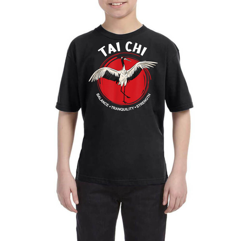 Tai Chi Crane Balance Tranquility Strength   Qigong Tai Chi T Shirt Youth Tee by butacnlzaidelpz | Artistshot