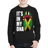 Dominica And Jamaican Mix Dna Flag Heritage T Shirt Youth Sweatshirt | Artistshot