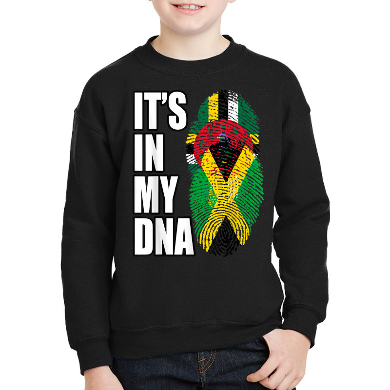 Dominica And Jamaican Mix Dna Flag Heritage T Shirt Youth Sweatshirt by caulkyuladdenrxi | Artistshot