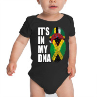 Dominica And Jamaican Mix Dna Flag Heritage T Shirt Baby Bodysuit | Artistshot