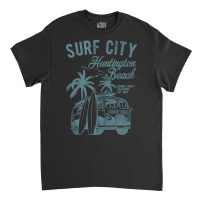 Vintage Cool Huntington Beach Surf City Sunset Surf Minivan Tank Top Classic T-shirt | Artistshot