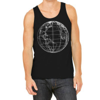 World Globe Line Art Map Planet Earth Atlas Travel T Shirt Tank Top | Artistshot