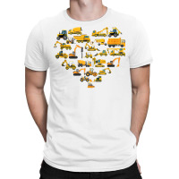 Types Of Construction Excavator Bulldozer Truck Crane Kids Tank Top T-shirt | Artistshot