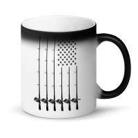 American Flag Fishing Sticker Magic Mug | Artistshot