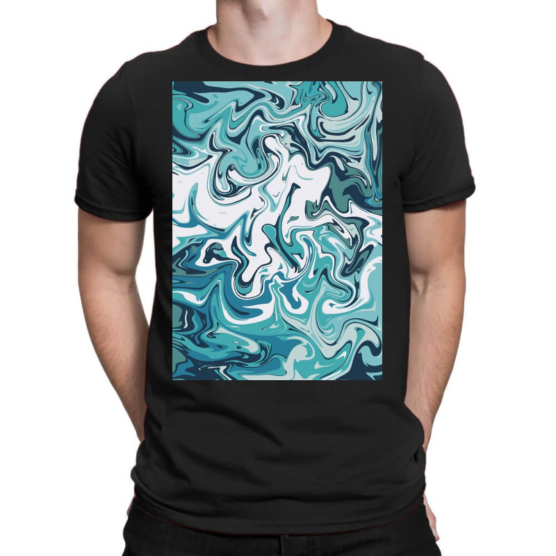 Blue Swirls   Marble T-Shirt by Kelly S | Artistshot