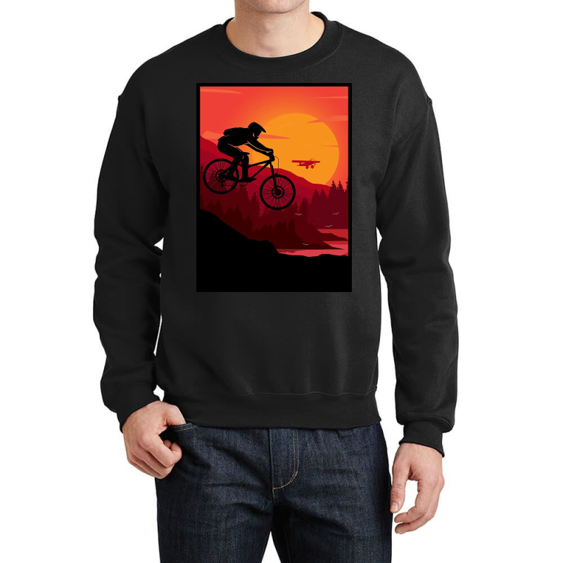 Mountain Bikes Crewneck Sweatshirt by Kelly S | Artistshot