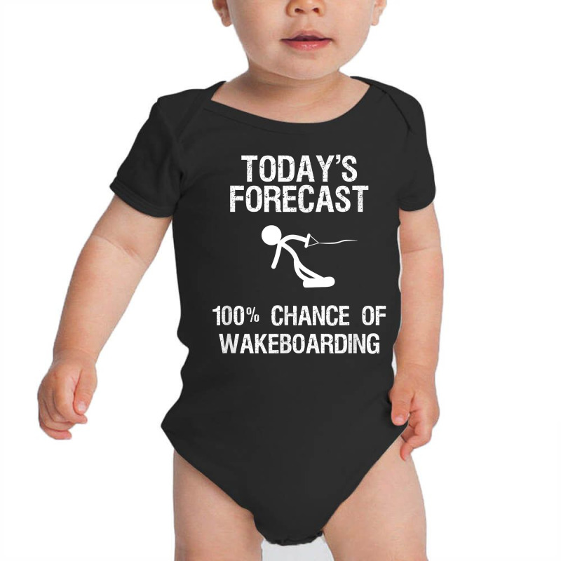 Wakeboard T Shirt   Funny Today's Forecast   Wakeboarding Baby Bodysuit | Artistshot