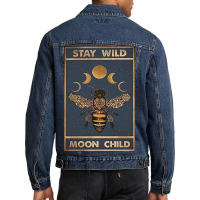 Stay Wild Moon Child Men Denim Jacket | Artistshot