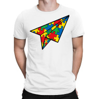 Paper Airplane Puzzle Piece Autism Awareness Boys Kids T Shirt T-shirt | Artistshot