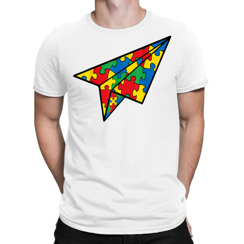 Paper Airplane Puzzle Piece Autism Awareness Boys Kids T Shirt T-shirt | Artistshot