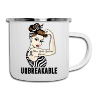 Womens Ehlers Danlos Syndrome Warrior Unbreakable Strong Woman V Neck Camper Cup | Artistshot