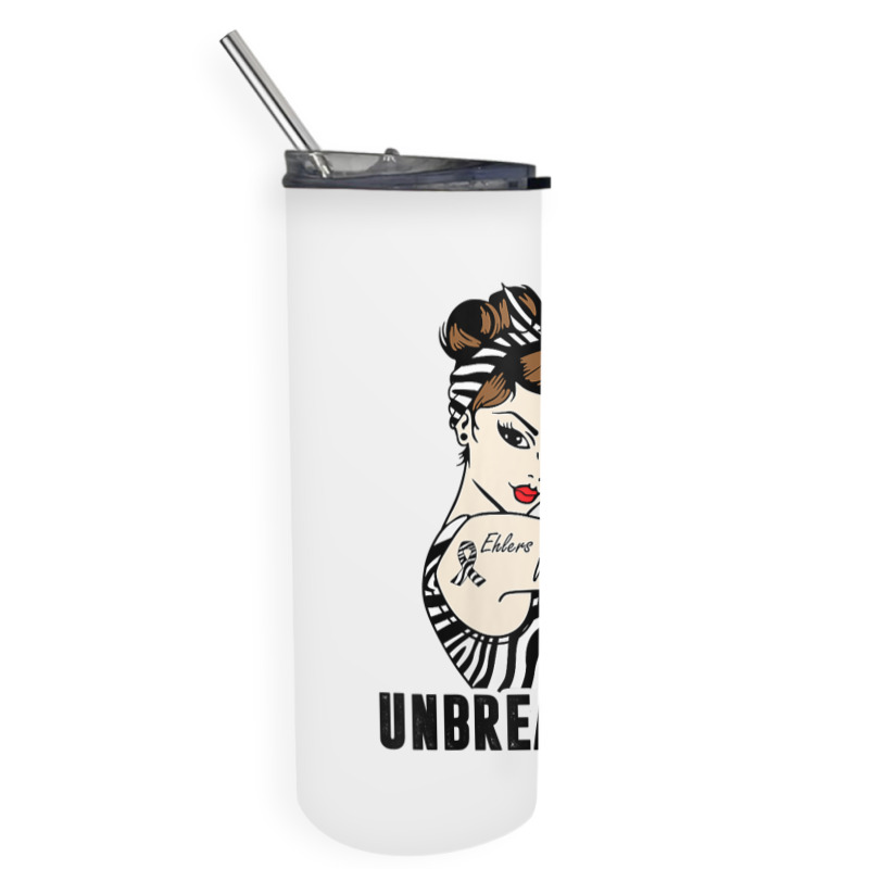 Womens Ehlers Danlos Syndrome Warrior Unbreakable Strong Woman V Neck Skinny Tumbler | Artistshot