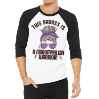 This Badass Is A Fibromyalgia Warrior Awareness Woman Meme Premium T S 3/4 Sleeve Shirt | Artistshot