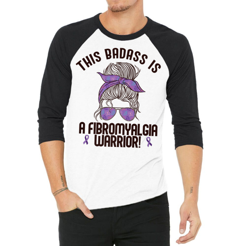 This Badass Is A Fibromyalgia Warrior Awareness Woman Meme Premium T S 3/4 Sleeve Shirt | Artistshot