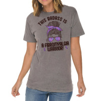 This Badass Is A Fibromyalgia Warrior Awareness Woman Meme Premium T S Vintage T-shirt | Artistshot