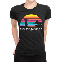 Rio De Janeiro Brazil Beach Surf Ocean Brazilian Island Bay T Shirt Ladies Fitted T-shirt | Artistshot