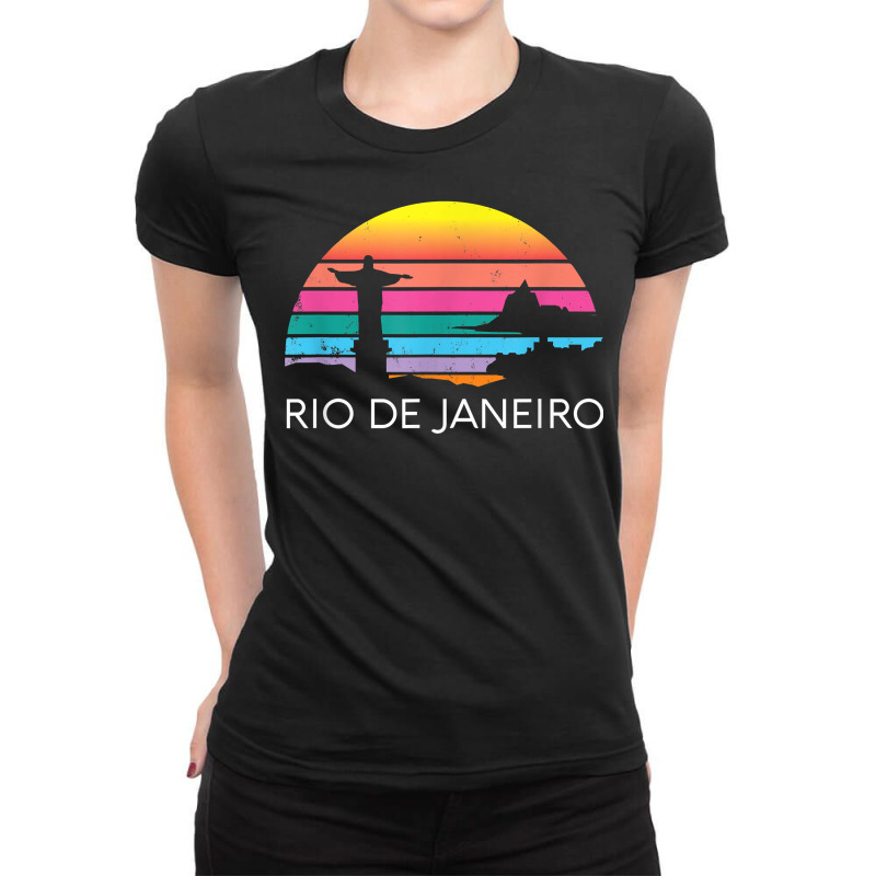 Rio De Janeiro Brazil Beach Surf Ocean Brazilian Island Bay T Shirt Ladies Fitted T-Shirt by crudobdorrellat | Artistshot