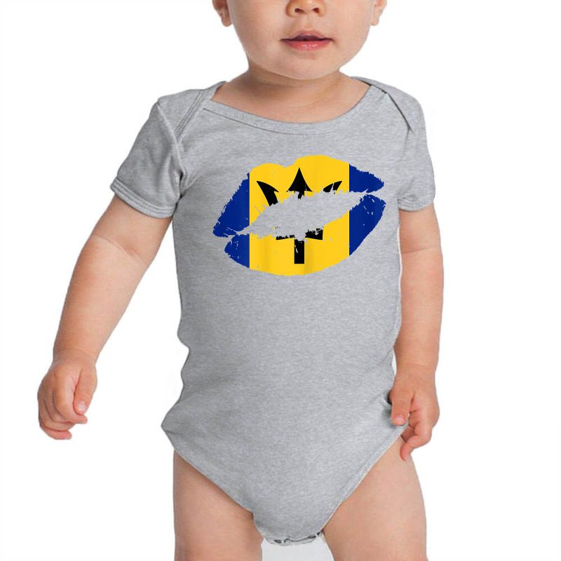 Womens Barbados Lips Kiss Barbadian Flag Pride Bajan Gift T Shirt Baby Bodysuit by butacnlzaidelpz | Artistshot