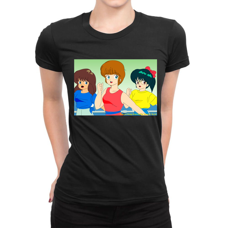 Retro  Anime Cute Call Me Ladies Fitted T-Shirt by KaliyahArtists | Artistshot