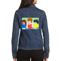 Retro  Anime Cute Call Me Ladies Denim Jacket | Artistshot