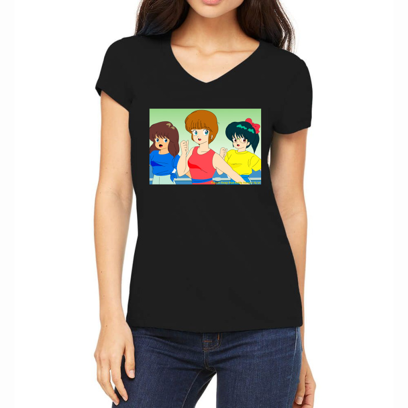 Retro  Anime Cute Call Me Women's V-Neck T-Shirt by KaliyahArtists | Artistshot