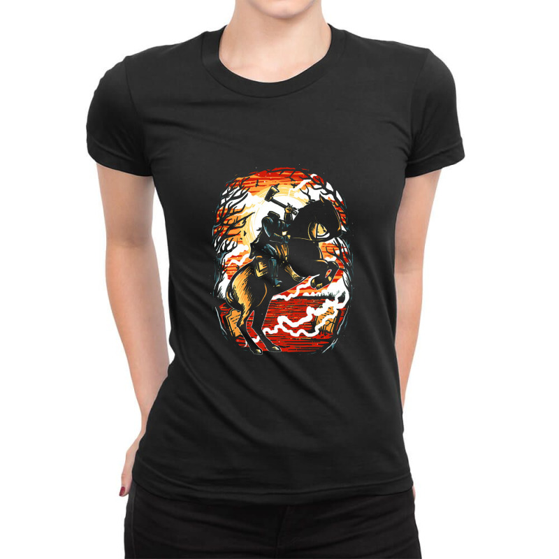 Headless Horseman Ladies Fitted T-Shirt by aurakassh | Artistshot