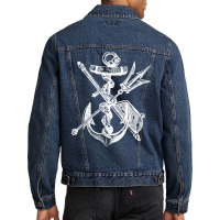 Poseidon Symbol Trident Ancient Greece Anchore T Shirt Men Denim Jacket | Artistshot