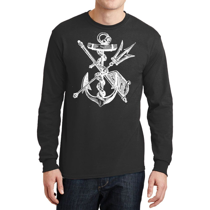 Poseidon Symbol Trident Ancient Greece Anchore T Shirt Long Sleeve Shirts | Artistshot