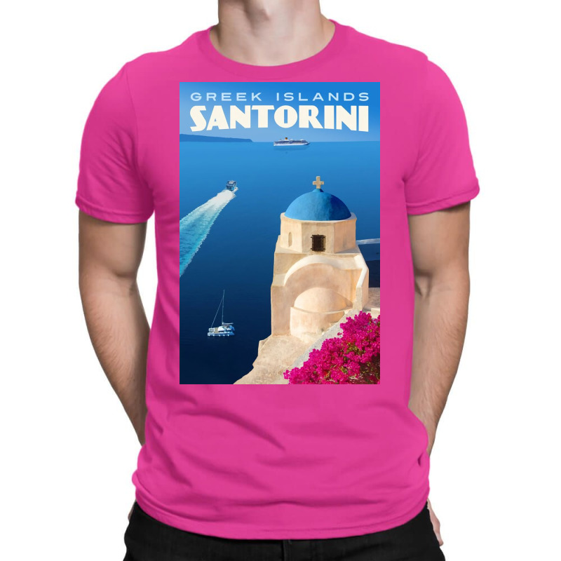 Vintage Style Santorini Travel T-shirt | Artistshot