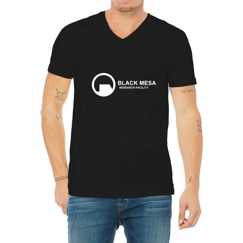 Black Mesa Research Facility V-Neck Tee by meulrov | Artistshot