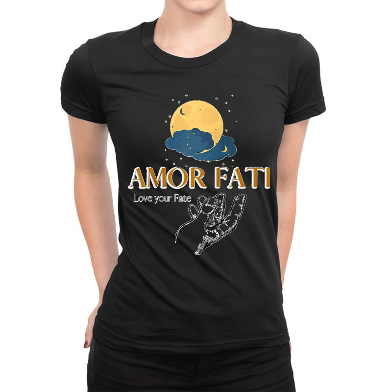 Amor Fati Friedrich Nietzsche Love Your Destiny Philosopher Raglan Bas Ladies Fitted T-Shirt by WirtzRichard | Artistshot