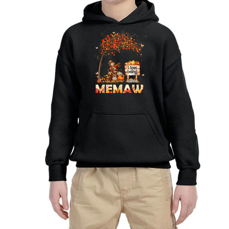 I Love Being Called Memaw Farmer Fall Leaves Autumn Season T Shirt Youth Hoodie by sugruewxrivestsxe | Artistshot