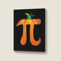 Pumpkin Pi Halloween Costume T  Shirt Funny Pumpkin Pi Halloween Costu Portrait Canvas Print | Artistshot