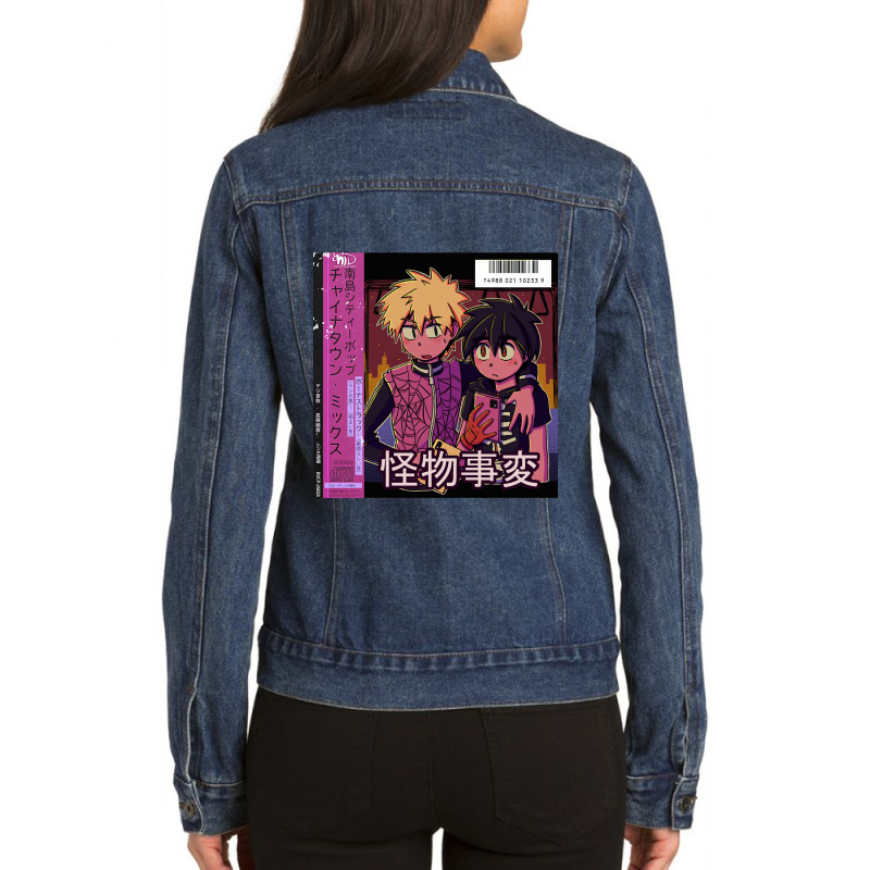 Retro  Anime Cute Mens Womens Ladies Denim Jacket by KaliyahArtists | Artistshot