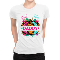 Pink Or Blue Daddy Loves You Leopard Pumpkin Fall Season T Shirt Ladies Fitted T-shirt | Artistshot