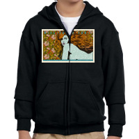 Woman Flowers Youth Zipper Hoodie | Artistshot