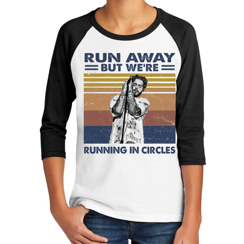 Run Away But We're Running In Circles Youth 3/4 Sleeve by Adriana_Torquemada | Artistshot