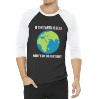 Flat Earth 3/4 Sleeve Shirt | Artistshot