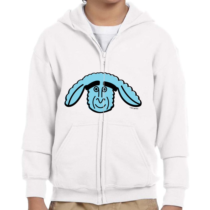 Lost Lambz Light Blue Head Design Lost Lambz Youth Zipper Hoodie by nbobatiga | Artistshot