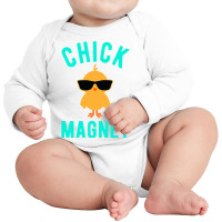 Chick Magnet  Funny Easter  For Boys Kids Men Tee Long Sleeve Baby Bodysuit | Artistshot