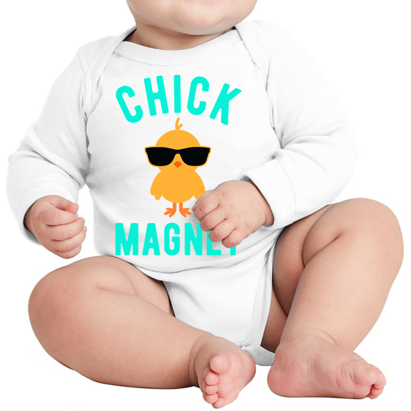 Chick Magnet  Funny Easter  For Boys Kids Men Tee Long Sleeve Baby Bodysuit by sieuduong86 | Artistshot