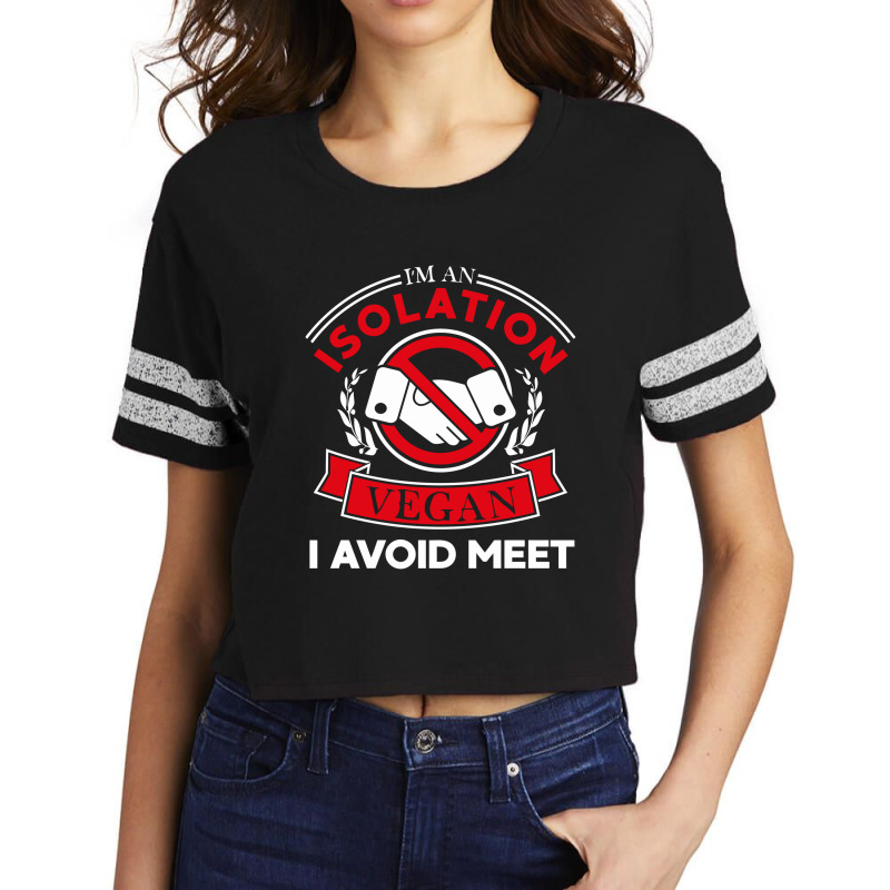 I Avoid Meet Vegan Scorecard Crop Tee by aurakassh | Artistshot