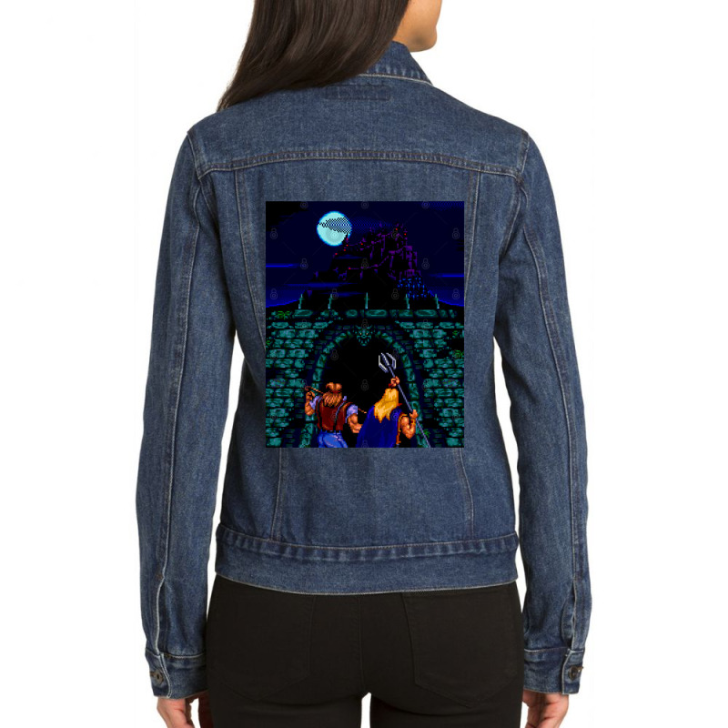 Graphic Picture  Vampires My Favorite People Ladies Denim Jacket by ReillyArtists | Artistshot