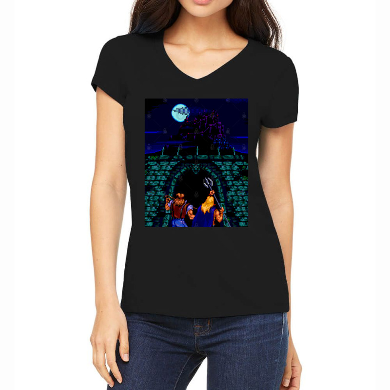 Graphic Picture  Vampires My Favorite People Women's V-Neck T-Shirt by ReillyArtists | Artistshot