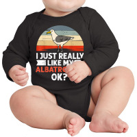 Albatross Bird Feather Animal Seabird Cute Funny T Shirt Long Sleeve Baby Bodysuit | Artistshot