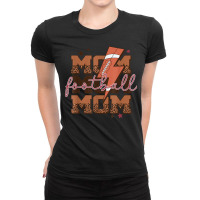 Football Mom Lightning Bolt Football Season Game Day Vibes T Shirt Ladies Fitted T-shirt | Artistshot