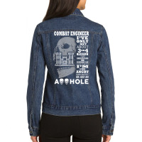 Combat Engineer Shirt I Ve Only Met About 3 Or 4 People Ladies Denim Jacket | Artistshot