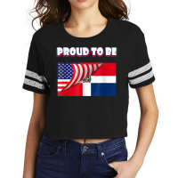 Proud To Be Dominican And American Flag July 4th T Shirt Scorecard Crop Tee | Artistshot