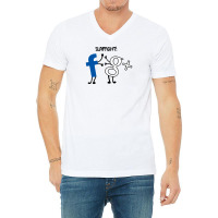 Social Slap Fight V-neck Tee | Artistshot