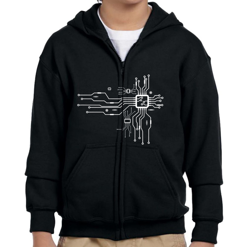 Cpu Heart Chipset Board Electrical Electronic Engineer T Shirt Youth Zipper Hoodie by sieuduong86 | Artistshot